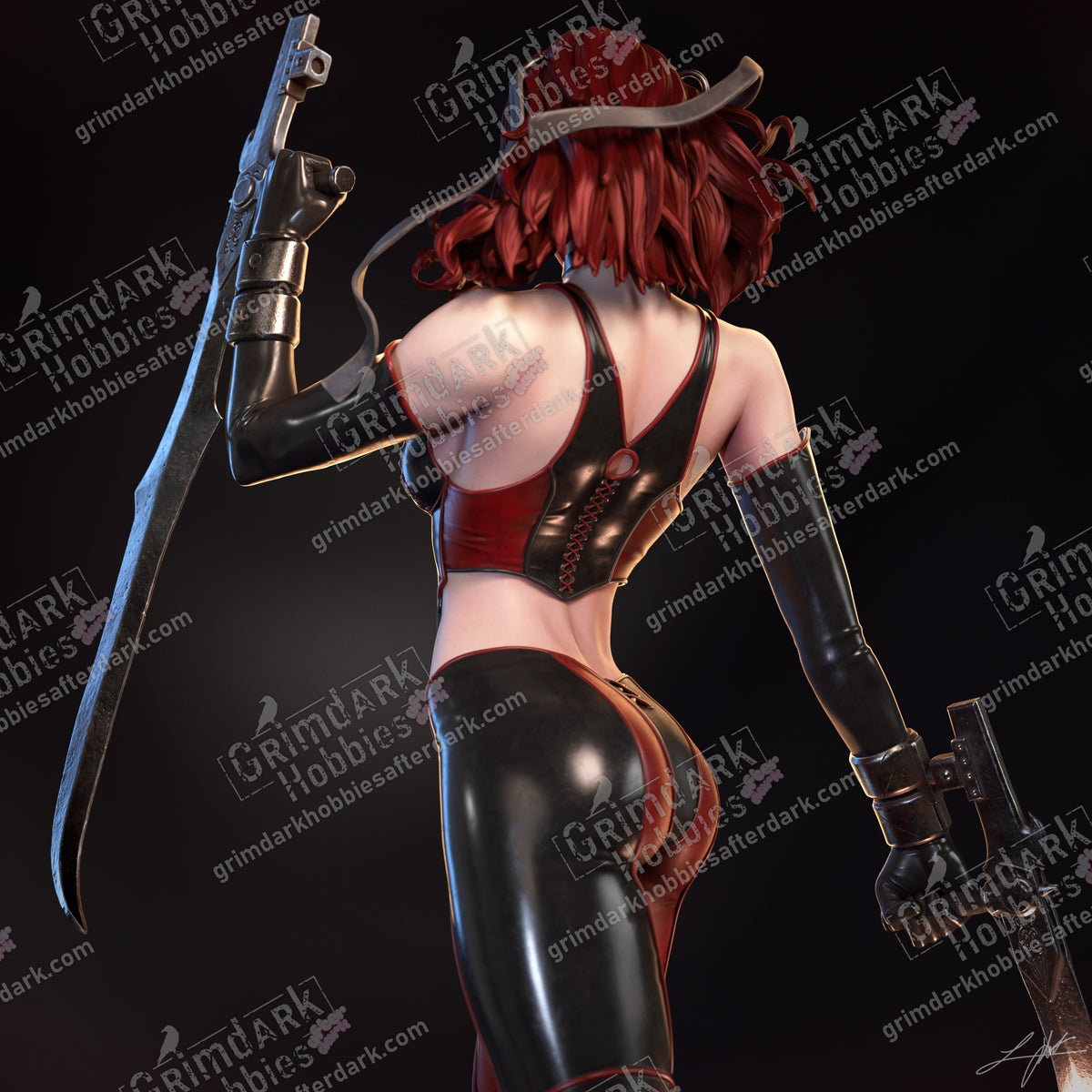 Bloodrayne resin pin-up figure kit by Abe3D, 1:24 scale, view 1 of 17