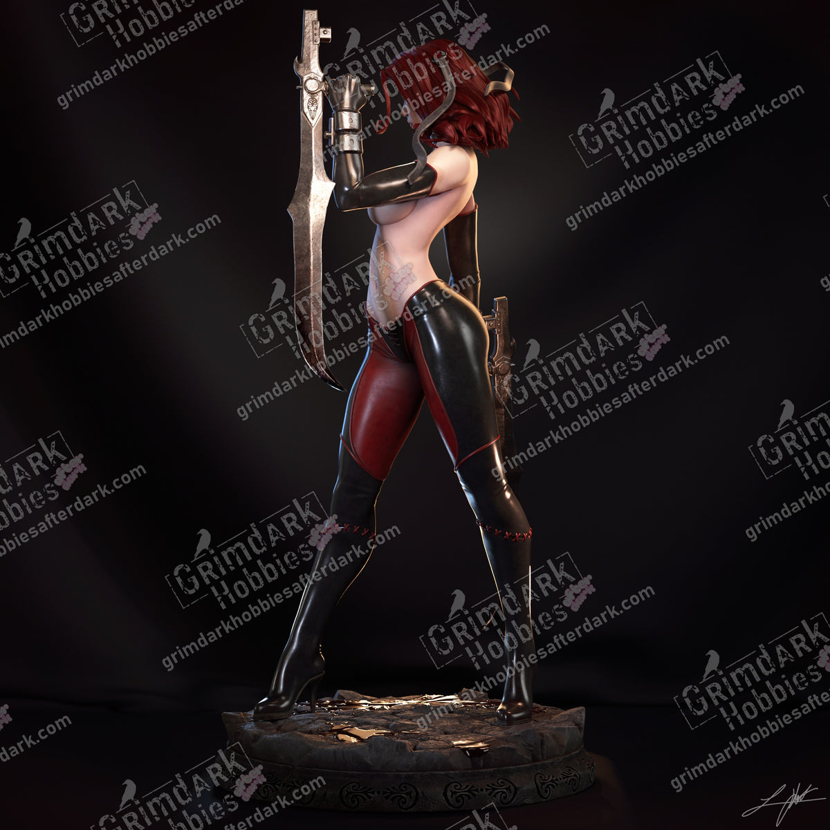 Bloodrayne resin pin-up figure kit by Abe3D, 1:24 scale, view 1 of 17