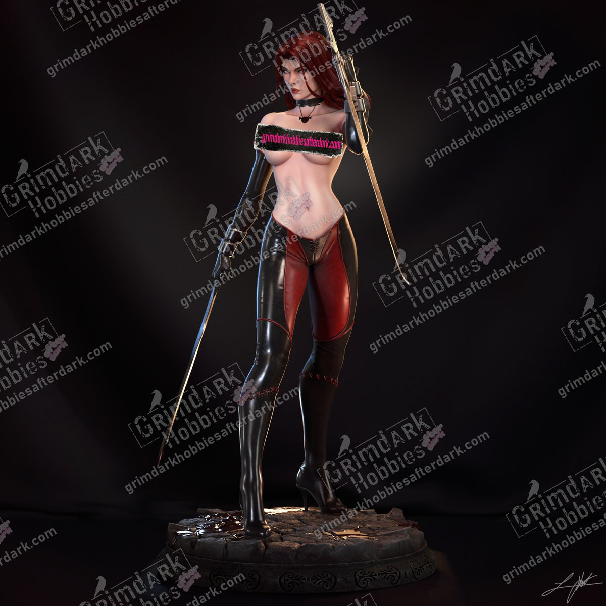 Bloodrayne resin pin-up figure kit by Abe3D, 1:24 scale, view 1 of 17