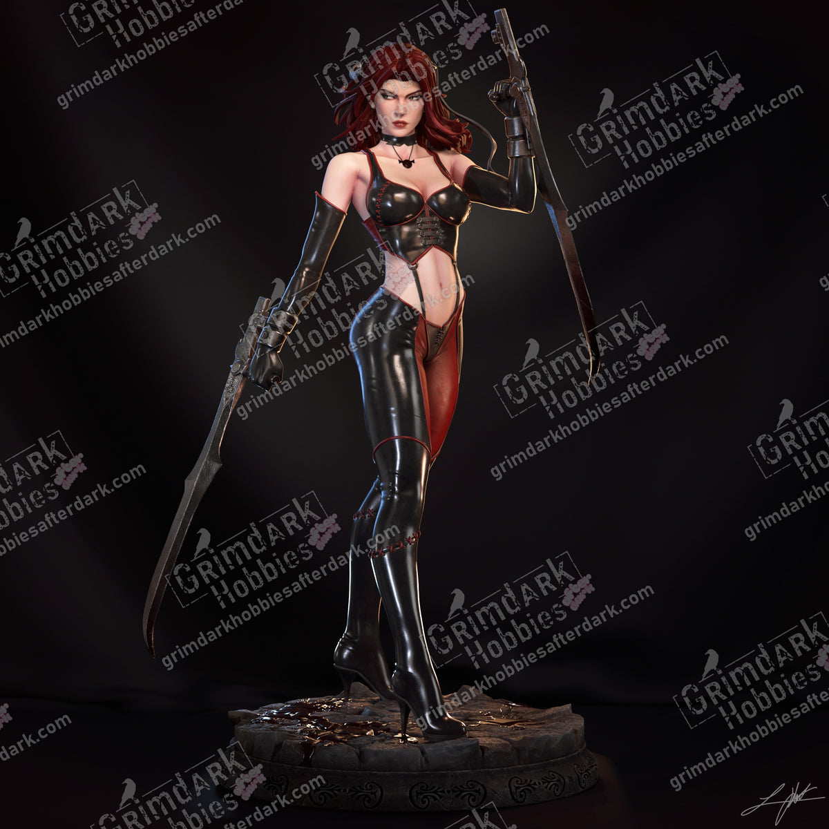 Bloodrayne resin pin-up figure kit by Abe3D, 1:24 scale, view 1 of 17