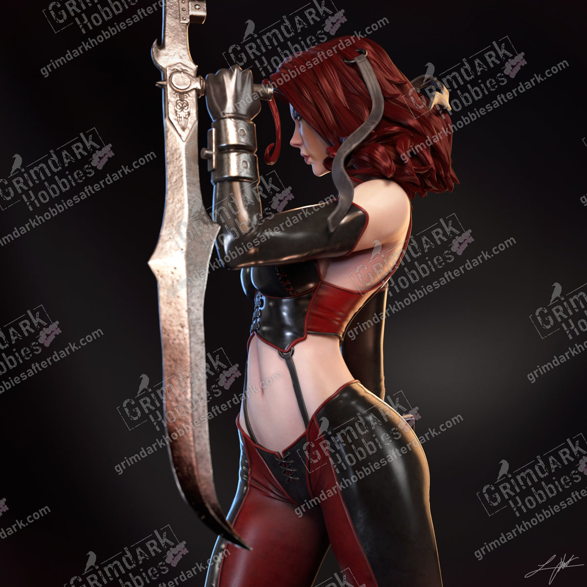 Bloodrayne resin pin-up figure kit by Abe3D, 1:24 scale, view 1 of 17