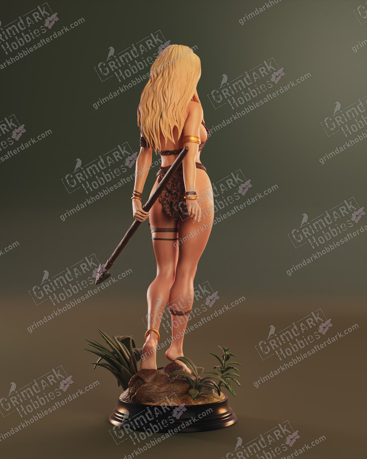 Sheena resin pin-up figure kit by Abe3D, 1:10 to 1:4 scale, view 1 of 11