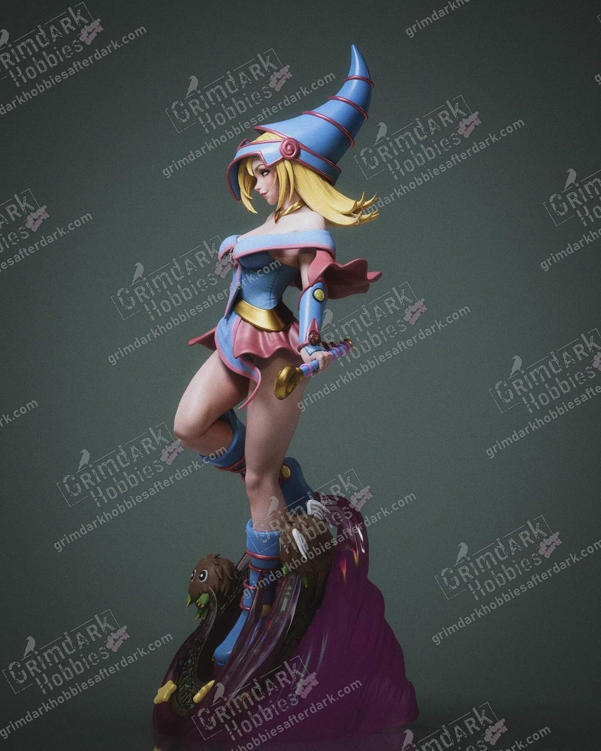 Dark Magician Girl resin pin-up figure kit by Abe3D, 1:10 to 1:4 scale, view 1 of 10