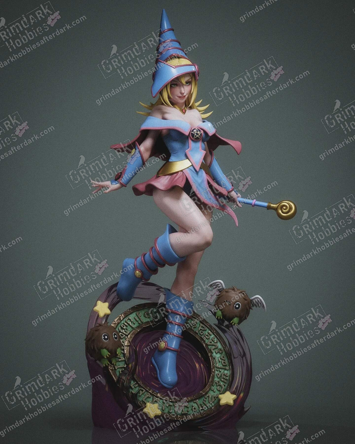 Dark Magician Girl resin pin-up figure kit by Abe3D, 1:10 to 1:4 scale, view 1 of 10
