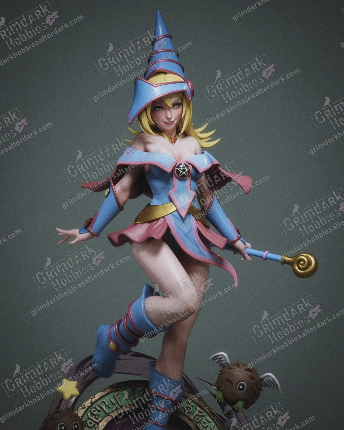 Dark Magician Girl resin pin-up figure kit by Abe3D, 1:10 to 1:4 scale, view 1 of 10