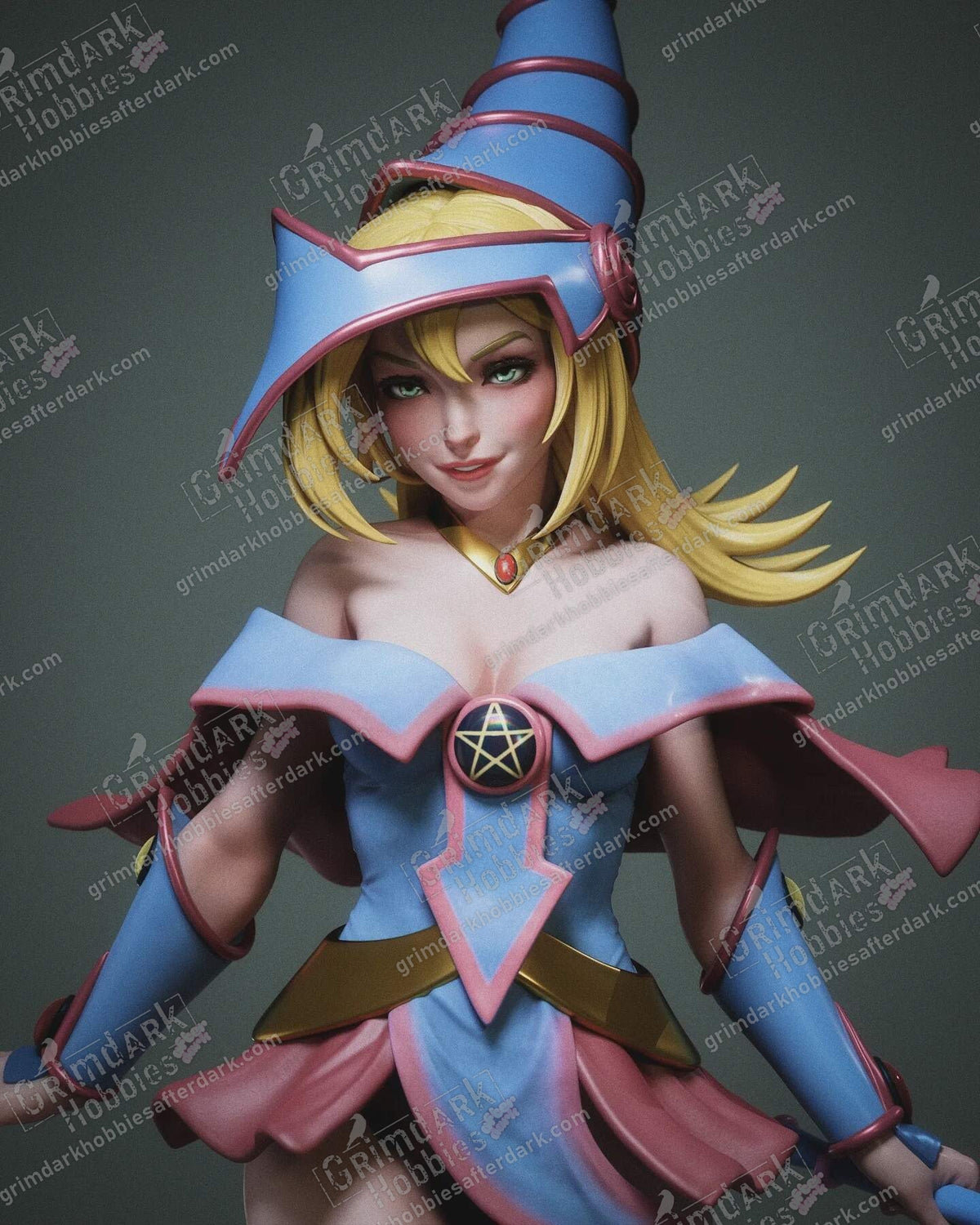 Dark Magician Girl resin pin-up figure kit by Abe3D, 1:10 to 1:4 scale, view 1 of 10