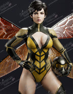 Wasp resin pin-up figure kit by Abe3D, 1:10 to 1:4 scale, view 1 of 9