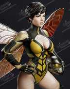 Wasp resin pin-up figure kit by Abe3D, 1:10 to 1:4 scale, view 1 of 9