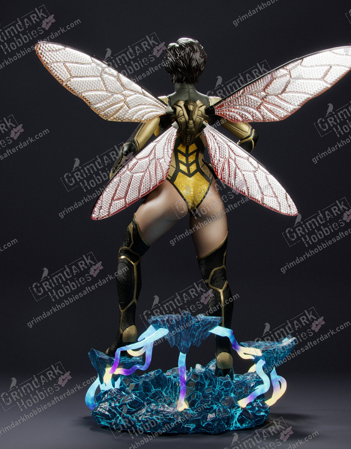 Wasp resin pin-up figure kit by Abe3D, 1:10 to 1:4 scale, view 1 of 9