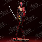 Lady Deadpool resin pin-up figure kit by Abe3D, 1:10 to 1:4 scale, view 1 of 9