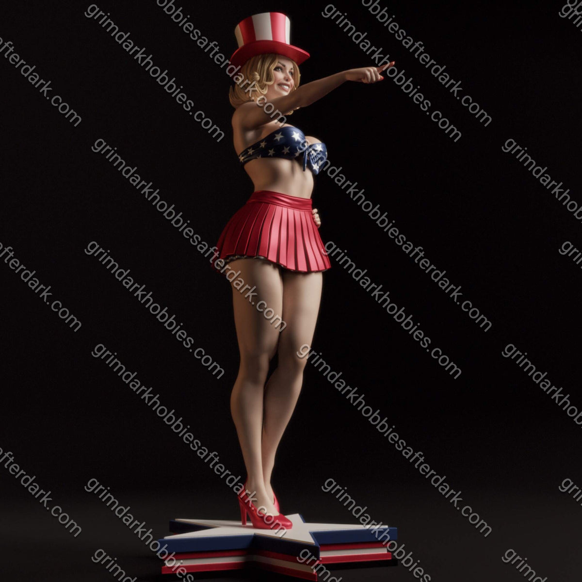 Abe3D All-American Bombshell – 1:10-1:4 Scale Print-to-Order Model