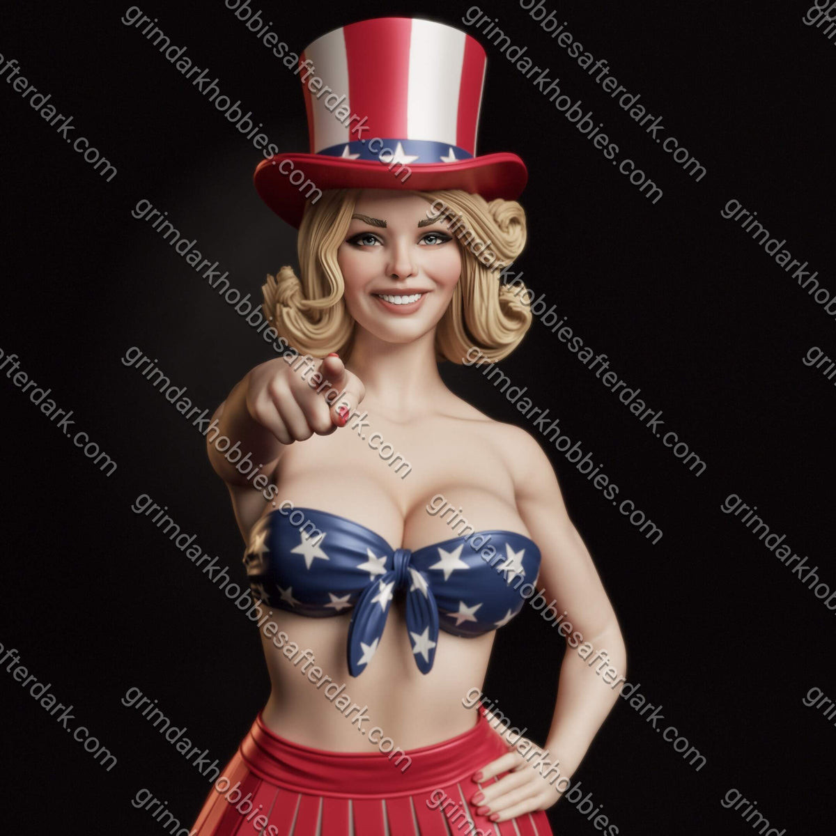 Abe3D All-American Bombshell – 1:10-1:4 Scale Print-to-Order Model