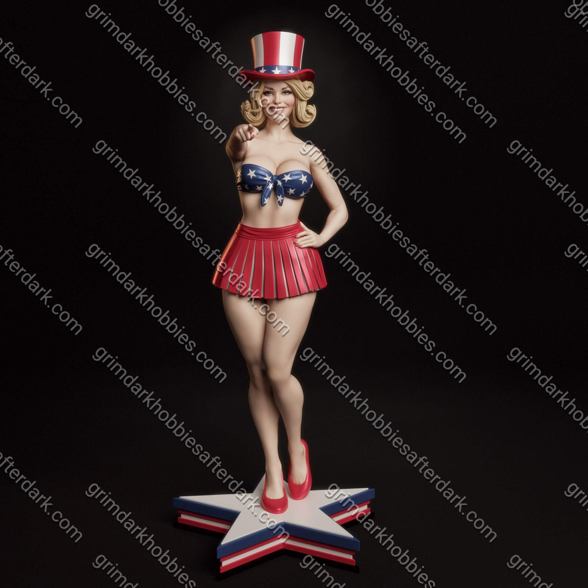 Abe3D All-American Bombshell – 1:10-1:4 Scale Print-to-Order Model