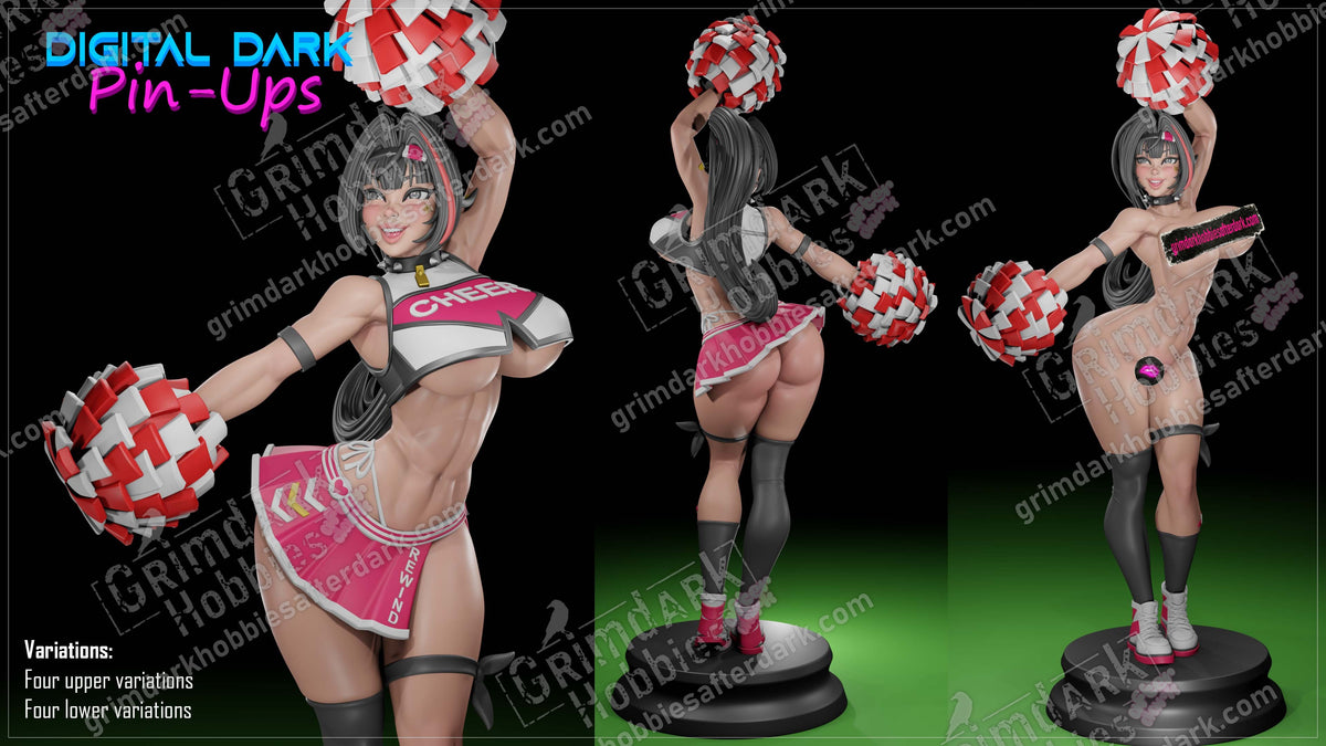 Bay resin pin-up figure kit by Digital Dark Pin-Ups, 1:10 to 1:4 scale, view 2 of 8