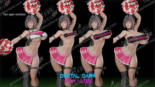 Bay resin pin-up figure kit by Digital Dark Pin-Ups, 1:10 to 1:4 scale, view 2 of 8