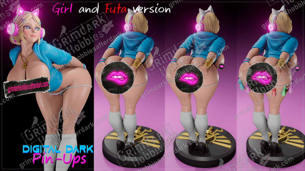 Naughty Zelda resin pin-up figure kit by Digital Dark Pin-Ups, 1:24 scale, view 2 of 3
