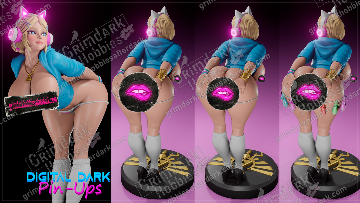 Naughty Zelda resin pin-up figure kit by Digital Dark Pin-Ups, 1:24 scale, view 2 of 3