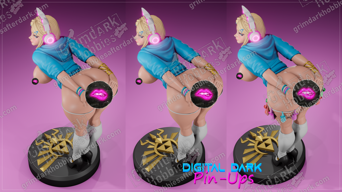 Naughty Zelda resin pin-up figure kit by Digital Dark Pin-Ups, 1:24 scale, view 2 of 3