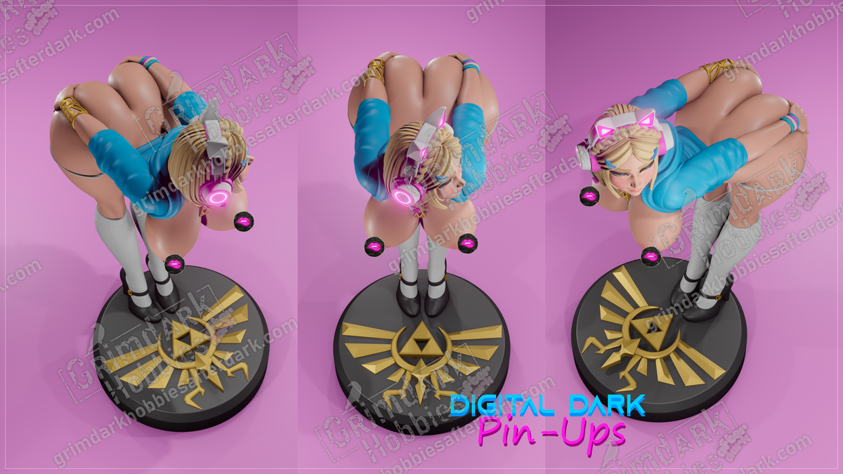Naughty Zelda resin pin-up figure kit by Digital Dark Pin-Ups, 1:24 scale, view 2 of 3