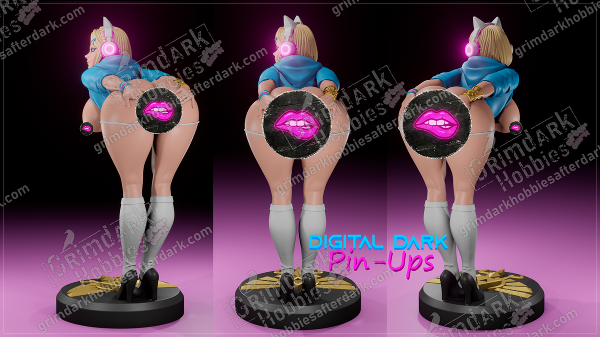 Naughty Zelda resin pin-up figure kit by Digital Dark Pin-Ups, 1:24 scale, view 2 of 3