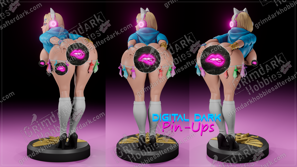 Naughty Zelda resin pin-up figure kit by Digital Dark Pin-Ups, 1:24 scale, view 2 of 3