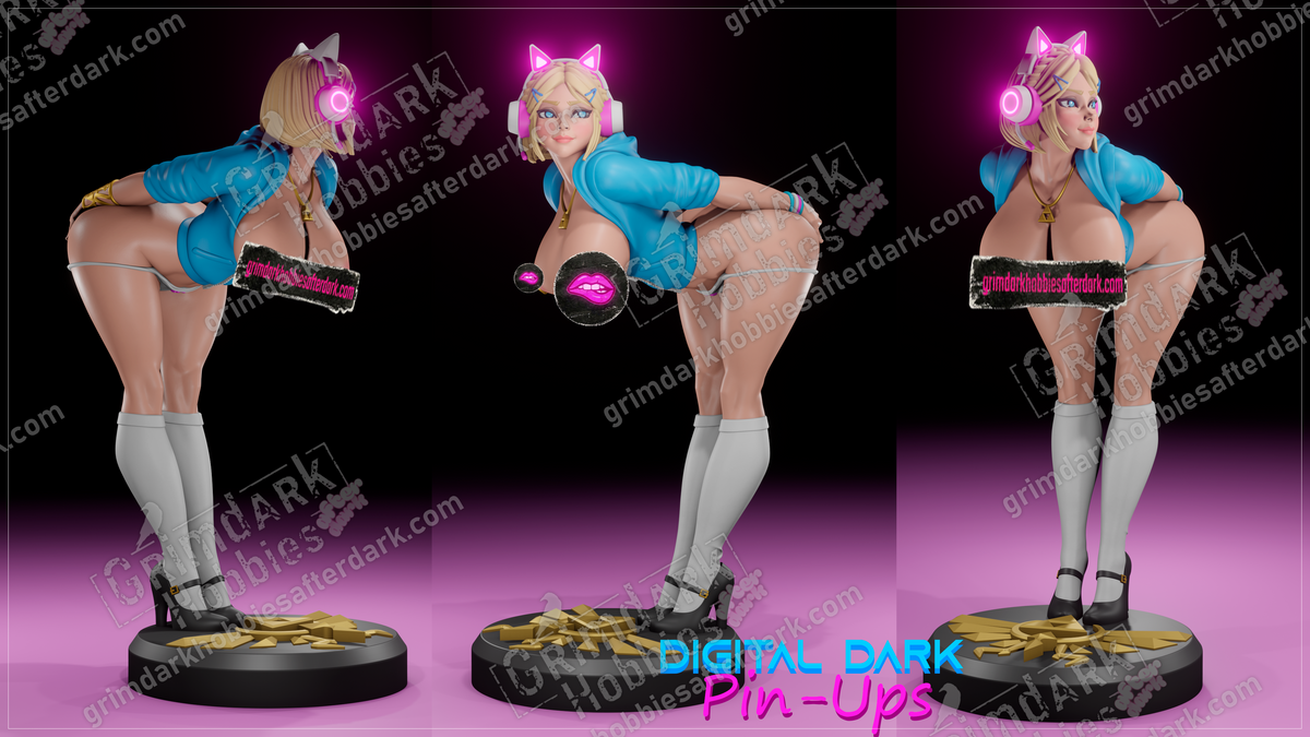 Naughty Zelda resin pin-up figure kit by Digital Dark Pin-Ups, 1:24 scale, view 2 of 3