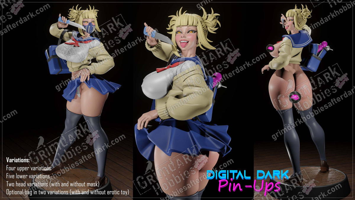 Himiko Toga resin pin-up figure kit by Digital Dark Pin-Ups, 1:24 scale, view 1 of 11
