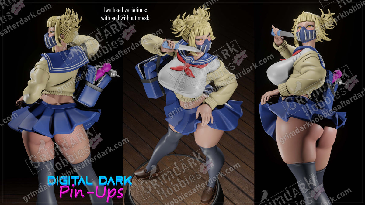 Himiko Toga resin pin-up figure kit by Digital Dark Pin-Ups, 1:24 scale, view 1 of 11