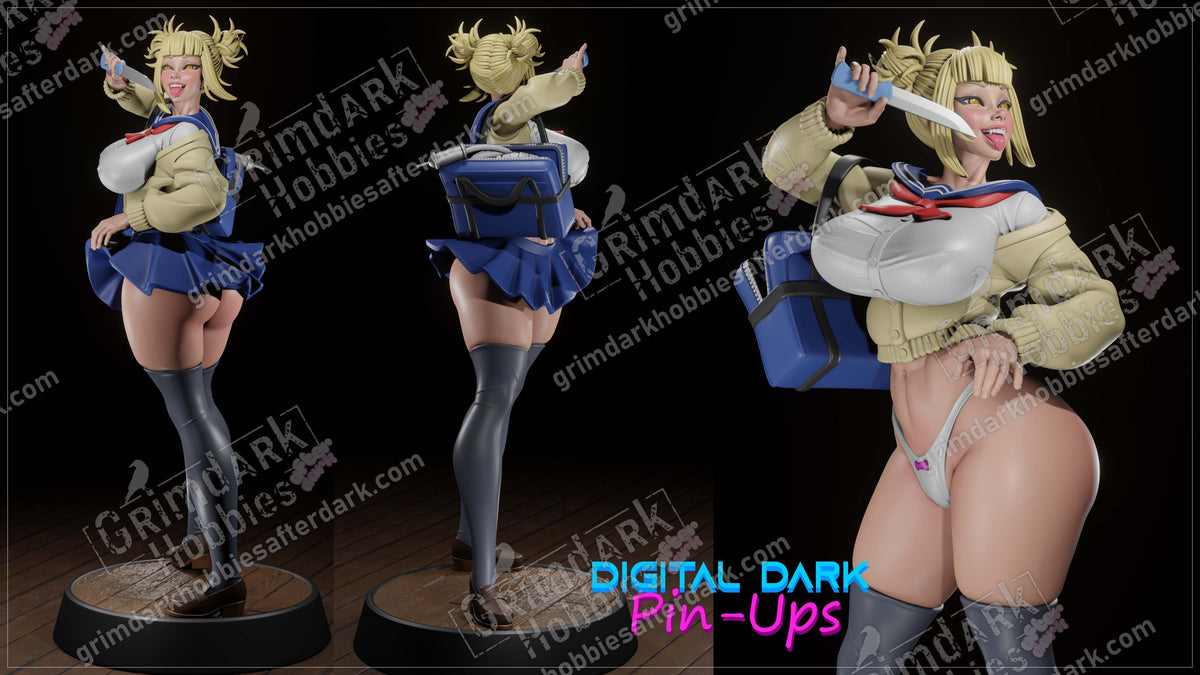 Himiko Toga resin pin-up figure kit by Digital Dark Pin-Ups, 1:24 scale, view 1 of 11
