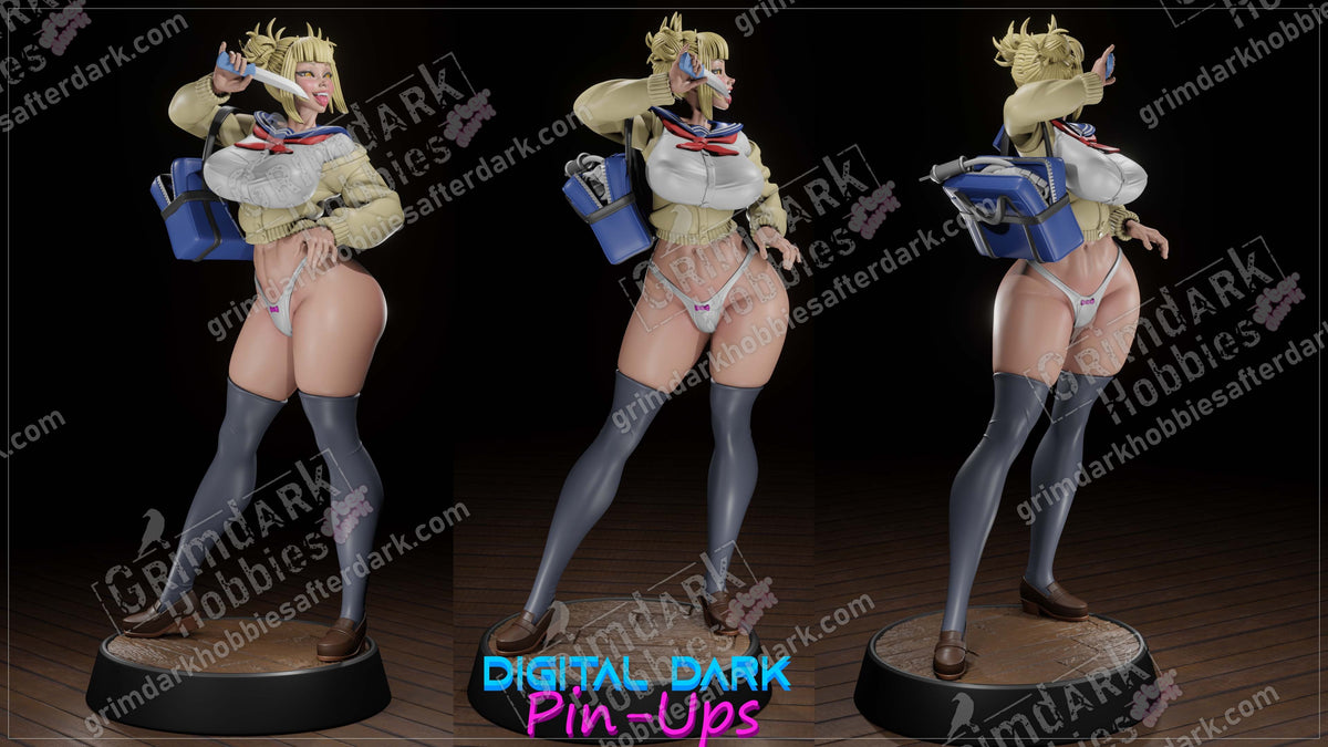 Himiko Toga resin pin-up figure kit by Digital Dark Pin-Ups, 1:24 scale, view 1 of 11