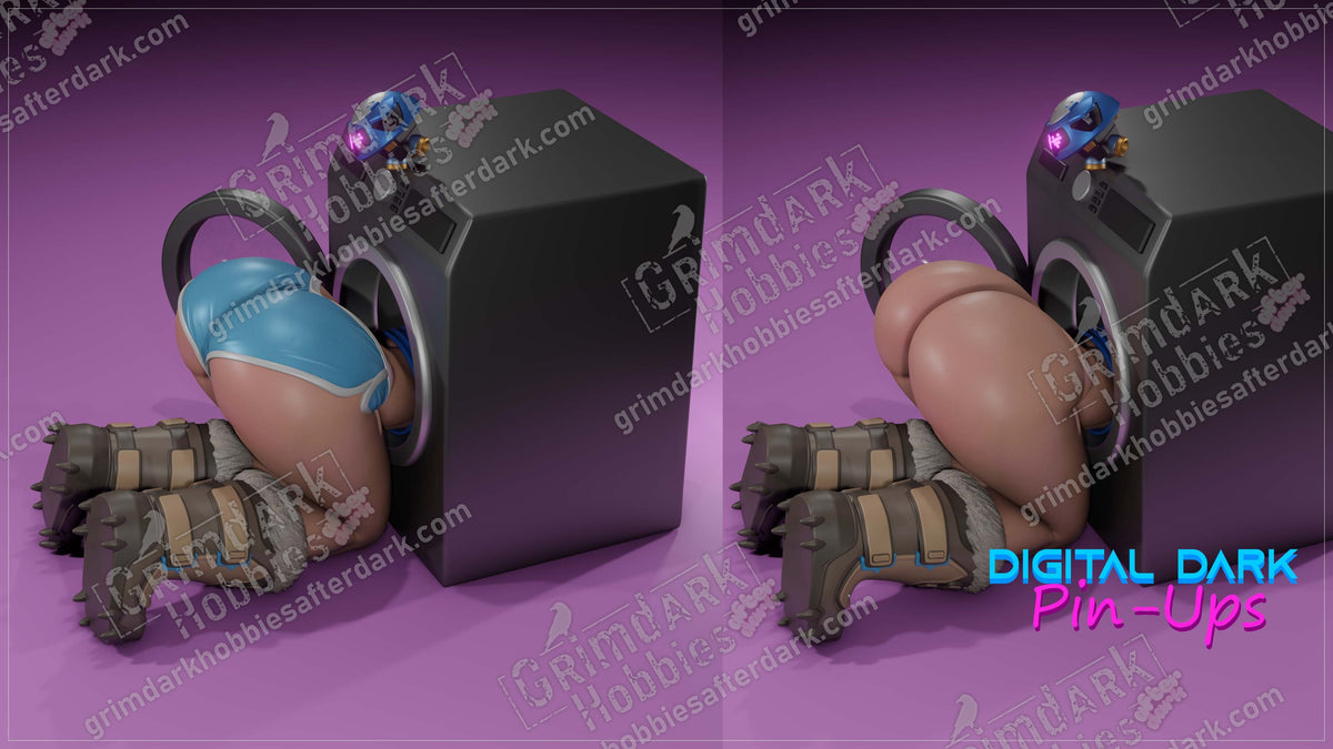 Mei Stuck resin pin-up figure kit by Digital Dark Pin-Ups, 1:10 to 1:6 scale, view 1 of 3