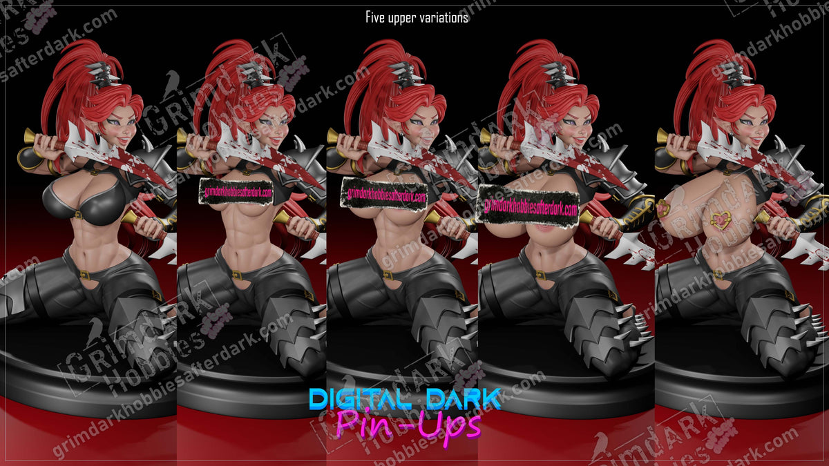 Lelith resin pin-up figure kit by Digital Dark Pin-Ups, 1:10 to 1:4 scale, view 1 of 3