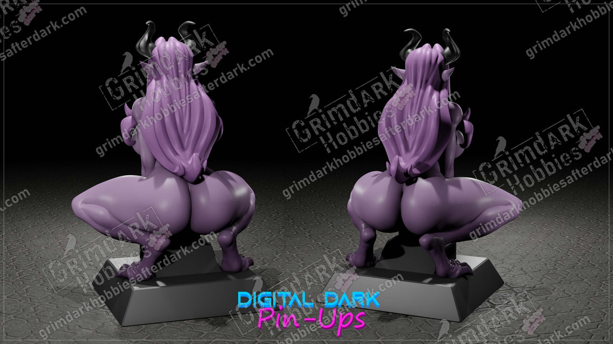 Waifu Gargoyle resin pin-up figure kit by Digital Dark Pin-Ups, 1:10 to 1:6 scale, view 1 of 6