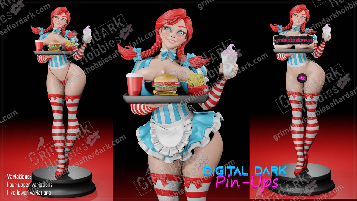 Wendy resin pin-up figure kit by Digital Dark Pin-Ups, 1:10 to 1:4 scale, view 1 of 8
