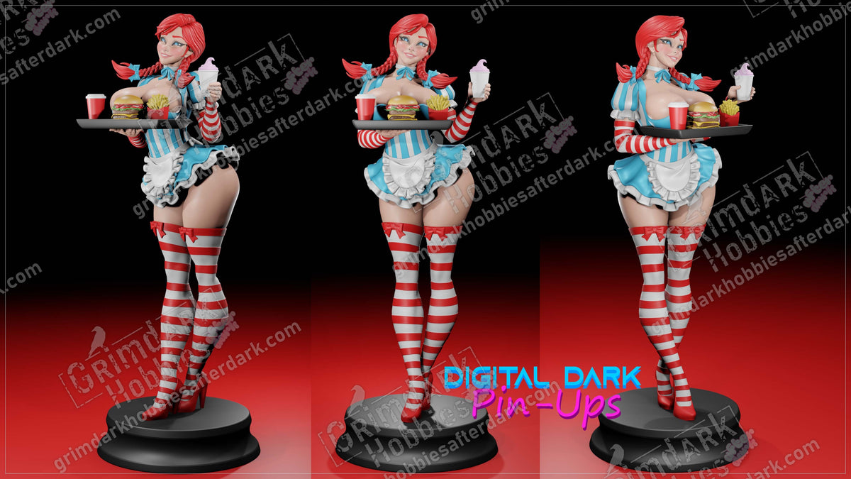 Wendy resin pin-up figure kit by Digital Dark Pin-Ups, 1:10 to 1:4 scale, view 1 of 8