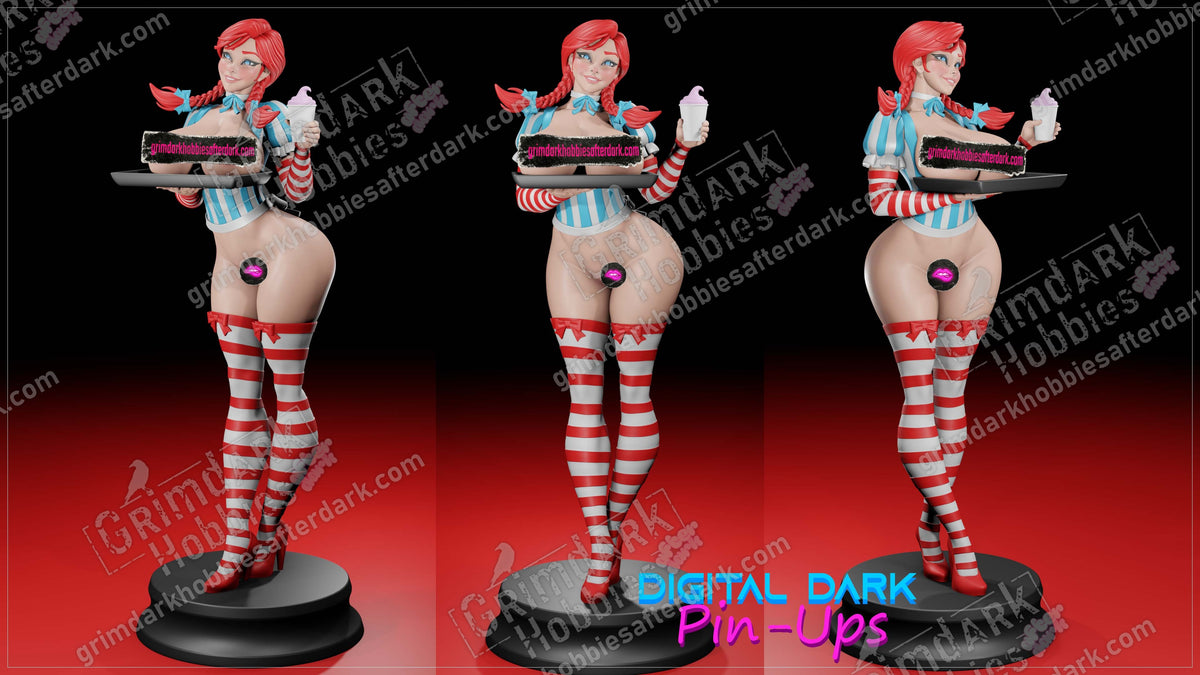 Wendy resin pin-up figure kit by Digital Dark Pin-Ups, 1:10 to 1:4 scale, view 1 of 8