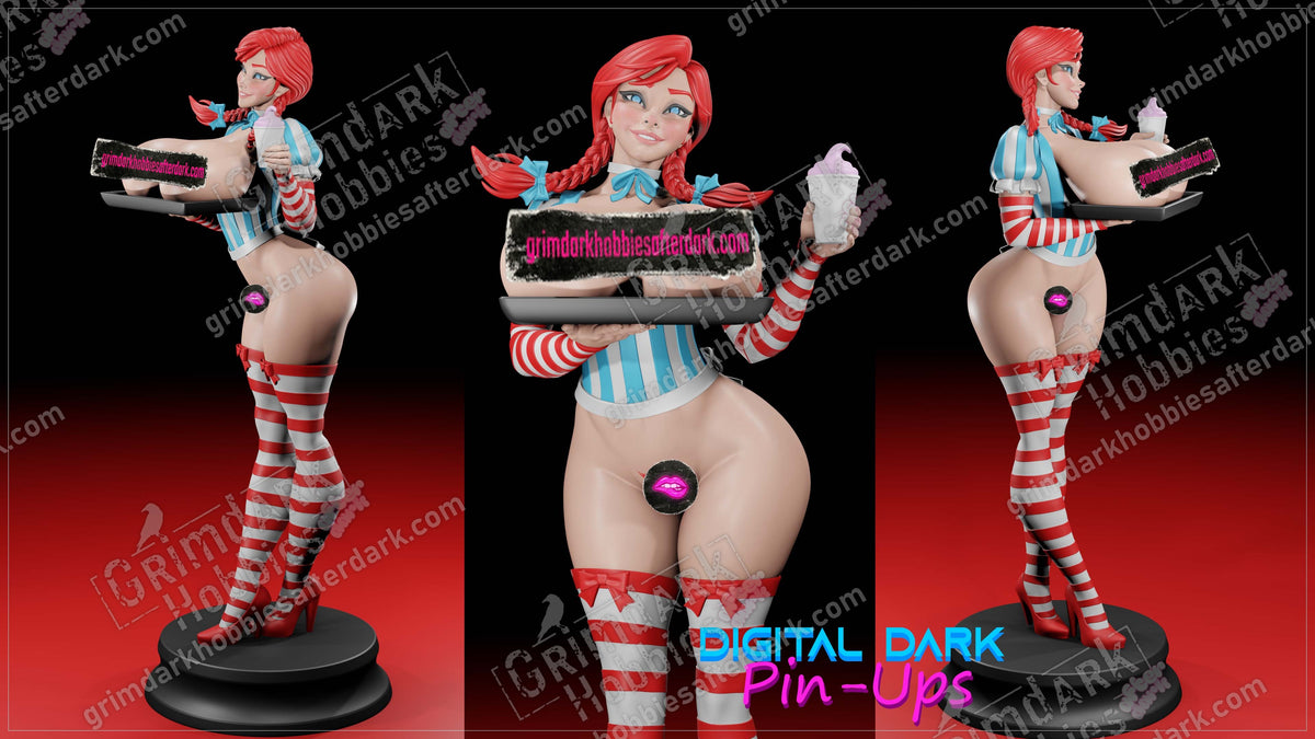 Wendy resin pin-up figure kit by Digital Dark Pin-Ups, 1:10 to 1:4 scale, view 1 of 8