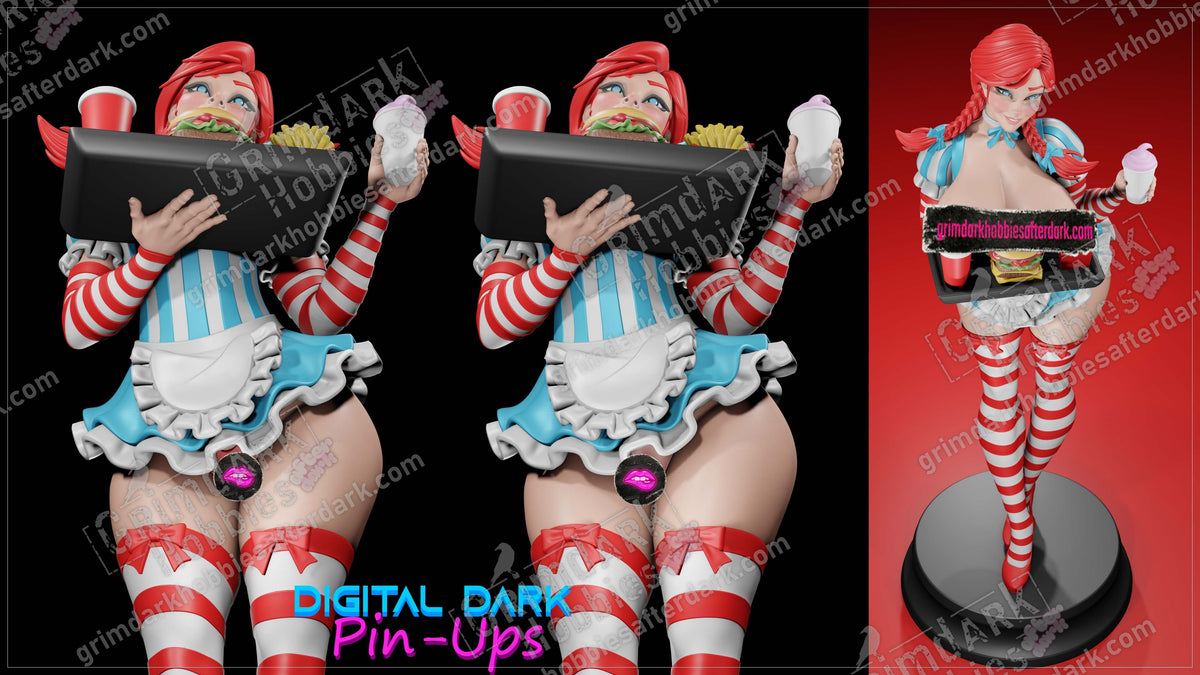 Wendy resin pin-up figure kit by Digital Dark Pin-Ups, 1:10 to 1:4 scale, view 1 of 8