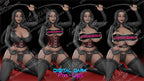 Morticia resin pin-up figure kit by Digital Dark Pin-Ups, 1:10 to 1:4 scale, view 1 of 1