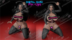 Morticia resin pin-up figure kit by Digital Dark Pin-Ups, 1:10 to 1:4 scale, view 1 of 1