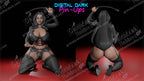 Morticia resin pin-up figure kit by Digital Dark Pin-Ups, 1:10 to 1:4 scale, view 1 of 1