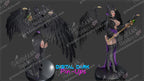 Maleficent resin pin-up figure kit by Digital Dark Pin-Ups, 1:10 to 1:4 scale, view 1 of 5