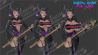 Maleficent resin pin-up figure kit by Digital Dark Pin-Ups, 1:10 to 1:4 scale, view 1 of 5