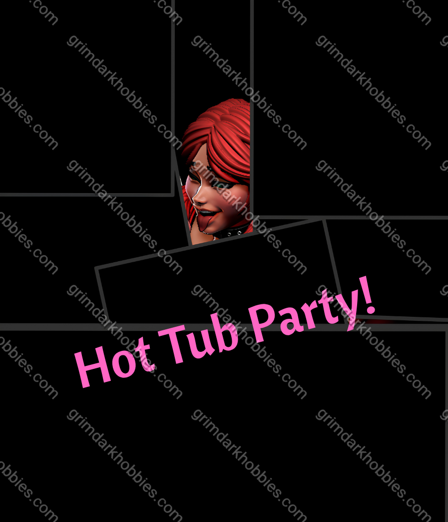 Digital Dark Pin-Ups Hot Tub Party Dio – 1:24 Scale Print-to-Order Model