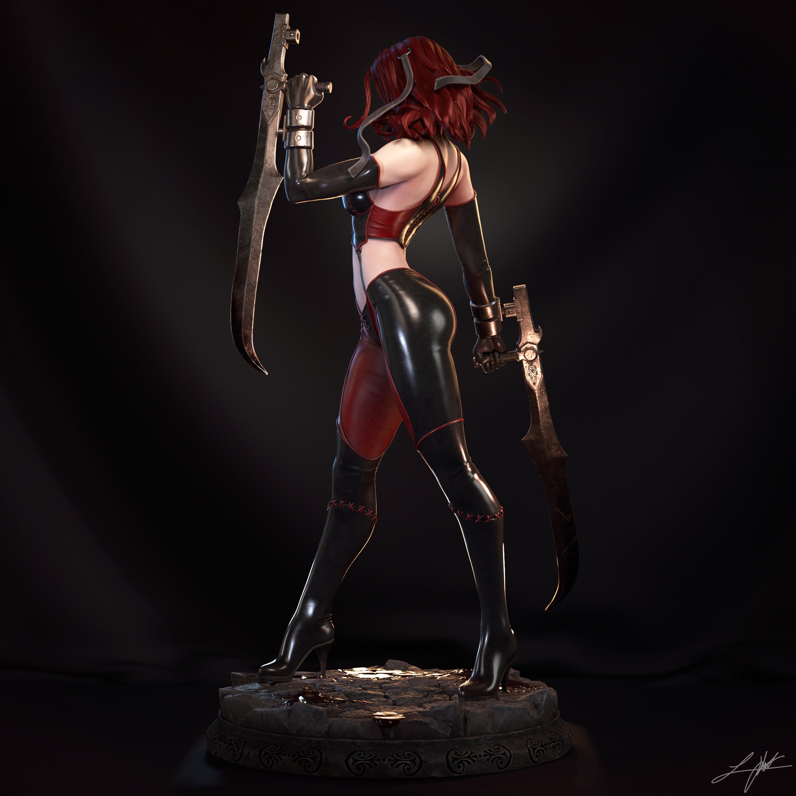 ABE3D Bloodrayne Fan Art 1:10-1:4 Scale Print-to-Order 3D Printed Resin Model Kit