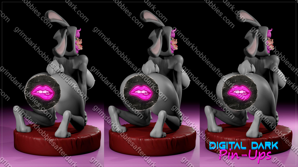 Digital Dark Pin-Ups Bella Bunny Girl – 1:10-1:4 Scale Print-to-Order Model