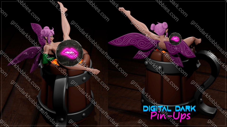 Digital Dark Pin-Ups FUTA Fairy Beer – 1:24 Scale Print-to-Order Model
