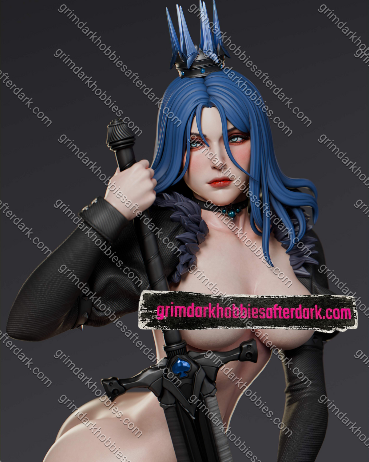Abe3D Queen of Spades – 1:24 Scale Print-to-Order Model