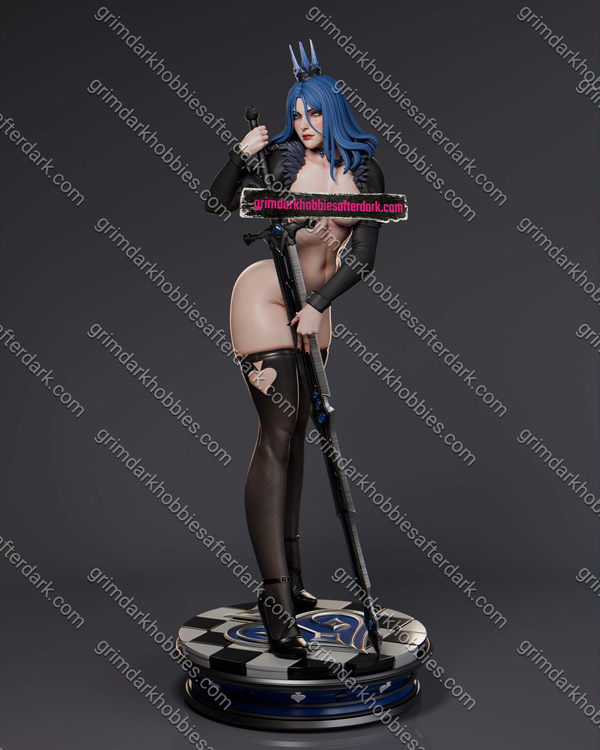 Abe3D Queen of Spades – 1:24 Scale Print-to-Order Model