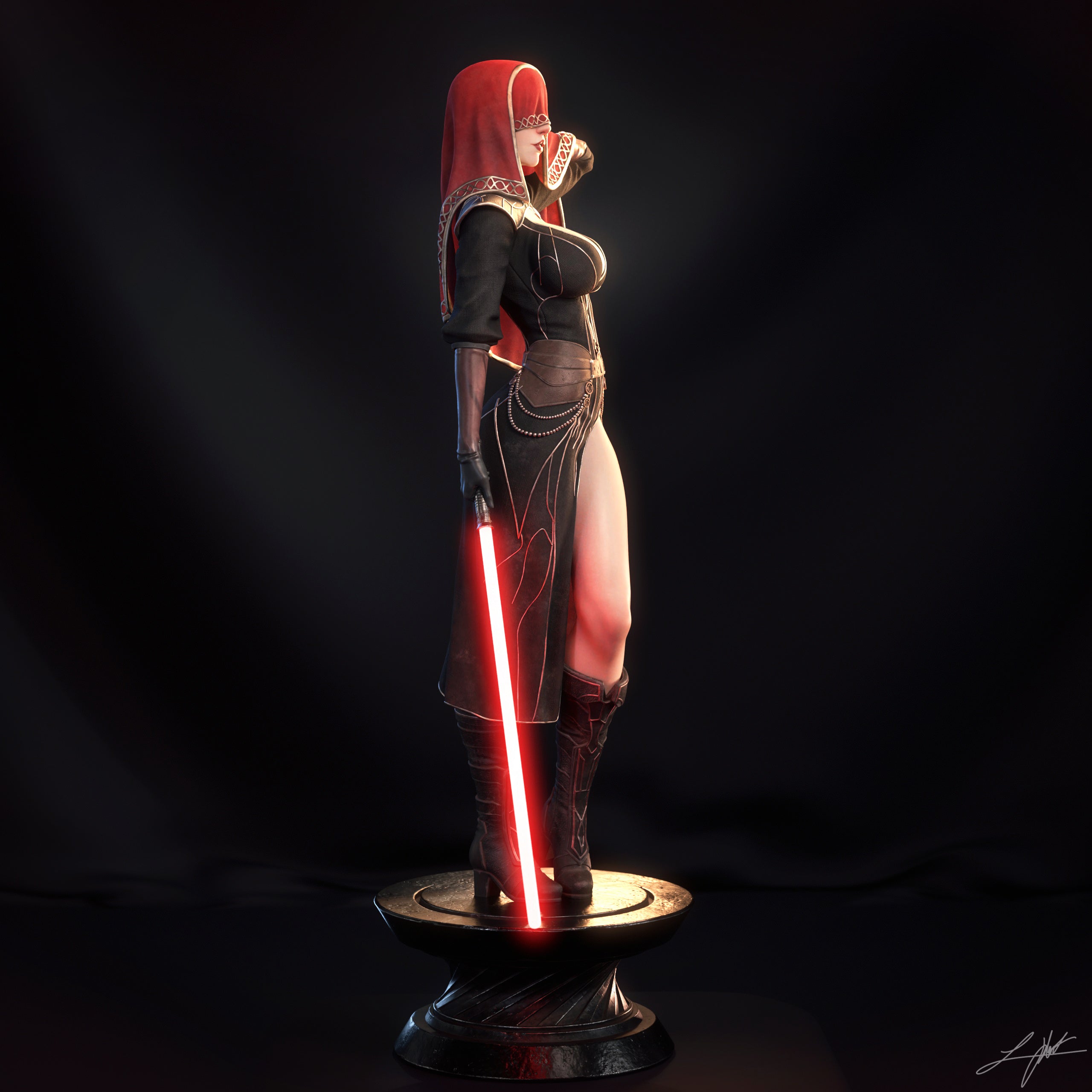 ABE3D KOTOR2 Visas Marr Fan Art 1:10-1:4 Scale Print-to-Order 3D Printed Resin Model Kit